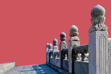   Beijing Royal Garden building stone railingの写真素材