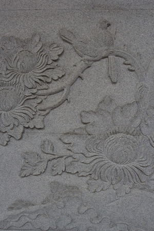 This photo are wall texture of Chinese temple At Nonthaburi Thailand の写真素材