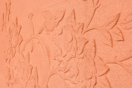 This photo are wall texture of Chinese temple At Nonthaburi Thailand の写真素材