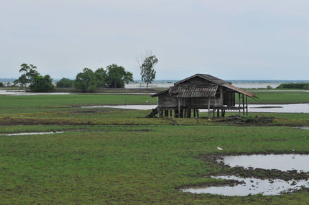 Peaceful lakeの写真素材