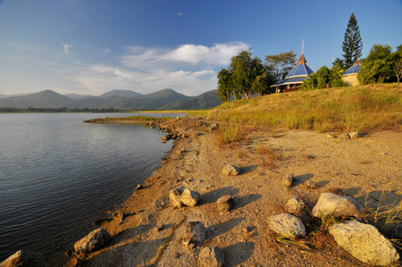 Peaceful lakeの写真素材