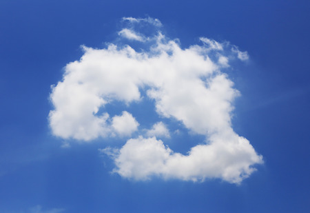 bright white cloud in a blue skyの写真素材