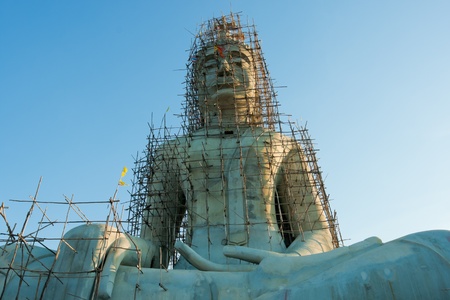 Under construction image of Buddha ,at Lop Buri Thailandの写真素材
