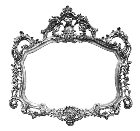 Vintage picture frame over white backgroundの写真素材