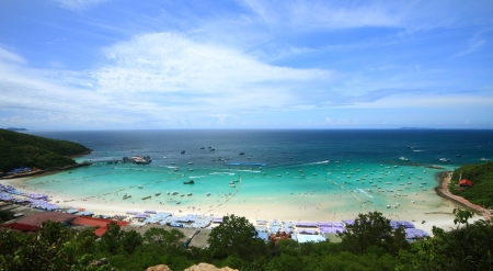 Viewpoint of koh lan island, at Pattaya Thailand の写真素材