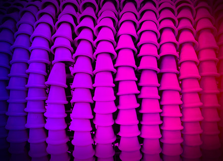 Colorful of jardiniere baked clay, abstract background.の写真素材