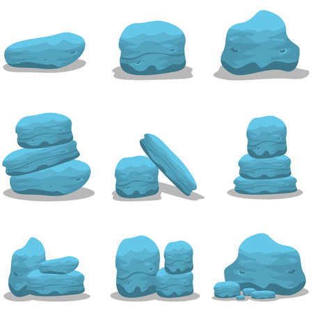 Rock set collection stock art illustrationのイラスト素材