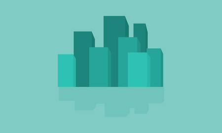 Vector flat of city building illustration collectionのイラスト素材