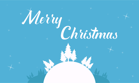 Background hill christmas of silhouettes vector illustrationのイラスト素材
