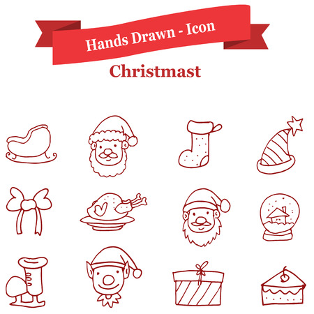 Collection stock holiday icons vectorのイラスト素材