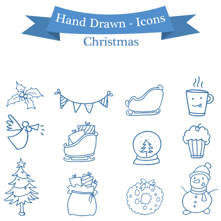 Stock Christmas icons set collection vector artのイラスト素材