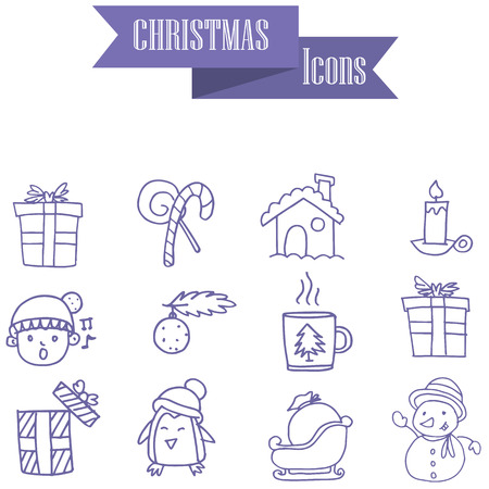 Icon of Christmas holiday vector art illustrationのイラスト素材