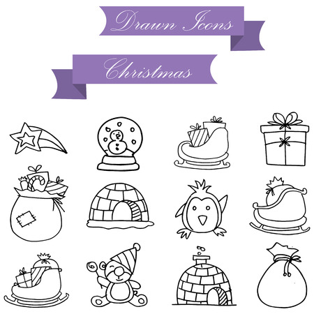 Vector of Christmas icons collectionのイラスト素材