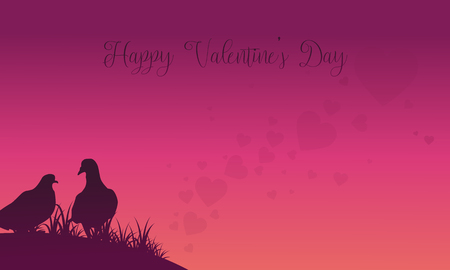Two dove valentine theme backgrounds vector illustrationのイラスト素材