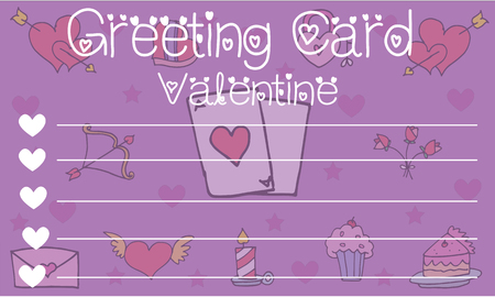 Greeting card valentine style collection stock vector artのイラスト素材