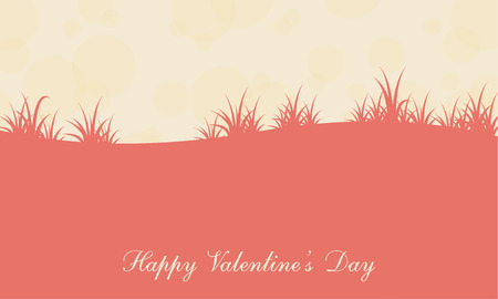 Landscape grass for valentine day vector illustrationのイラスト素材