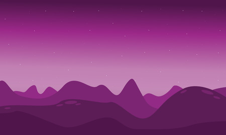 Lifeless landscape with mountain vector illustration collectionのイラスト素材