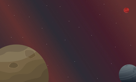 Illustration of the planet space landscape vector artのイラスト素材
