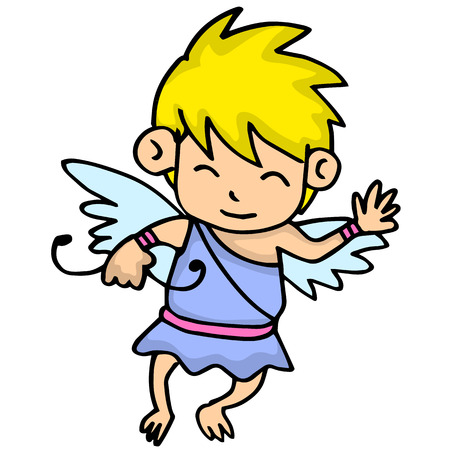 Funny cupid cartoon vector art collection stockのイラスト素材