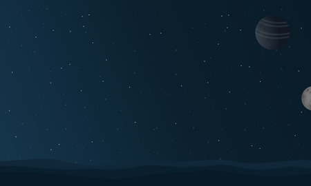 At night space landscape vector collection stockのイラスト素材