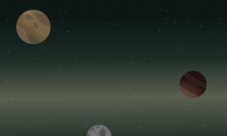 landscape of nature planet outer space vector illustrationのイラスト素材
