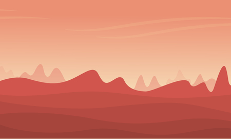 Illustration of mountain and desert landscape vector backgroundのイラスト素材