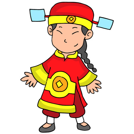 Happy Chinese New Year 2017 Character Vector Artのイラスト素材