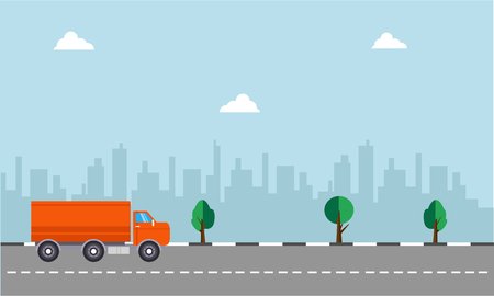Illustration of delivery truck conceptのイラスト素材