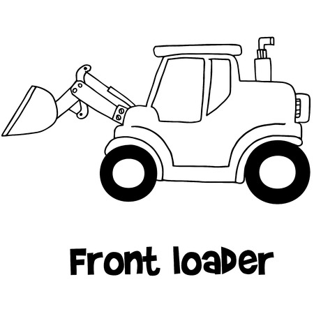 Front loader of vector artのイラスト素材
