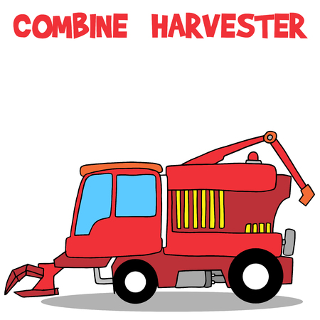 Combine harvester of transportation collectionのイラスト素材