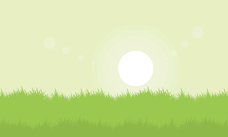 Landscape of grass at spring vectorのイラスト素材