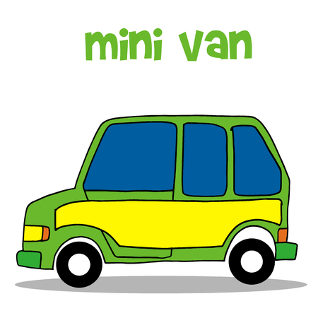 Transportation of mini van vectorのイラスト素材