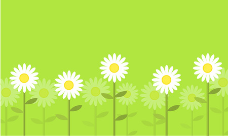 Flower on green background vectorのイラスト素材
