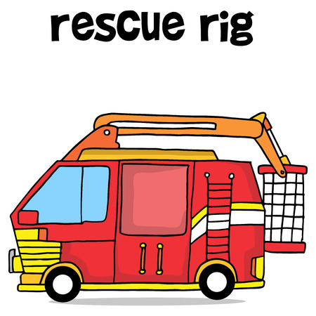 Rescue rig of transportation collectionのイラスト素材