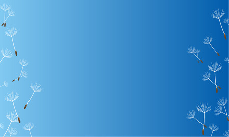blue background spring style collectionのイラスト素材
