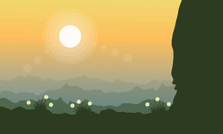 At spring flower landscape vector artのイラスト素材