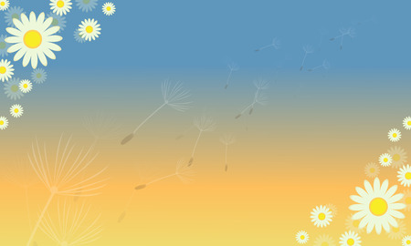 Vector illustration of flower spring background collectionのイラスト素材