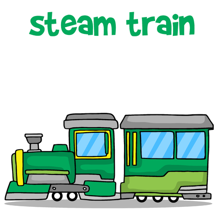 Collection stock of steam train transportのイラスト素材