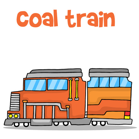 Transport of coal train vector artのイラスト素材