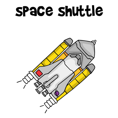Cartoon of space shuttle vector art collectionのイラスト素材