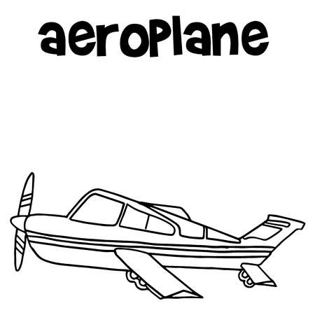 Transport of airplane hand draw vector artのイラスト素材