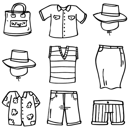 Doodle of women accessories setのイラスト素材