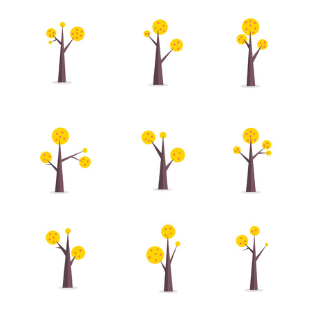 Collection of tree style setのイラスト素材