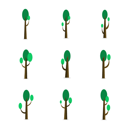 Collection of tree style setのイラスト素材