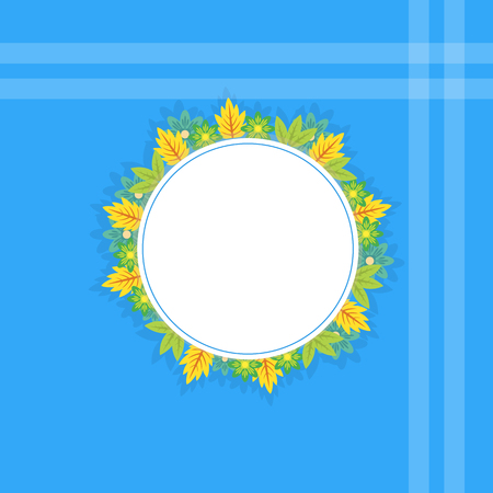 Vector flat of frame with grassのイラスト素材