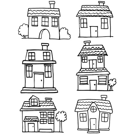 Vector illustration of house style collectionのイラスト素材