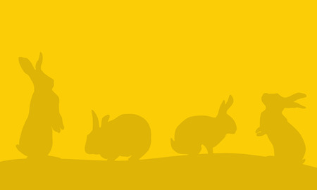 Background of easter bunny landscapeのイラスト素材