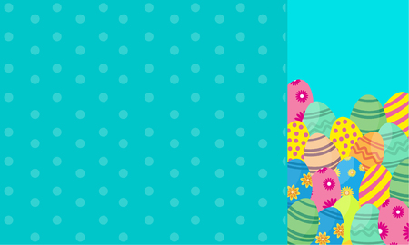Happy easter greeting card with eggのイラスト素材