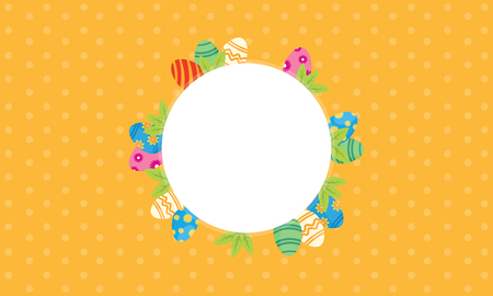 Illustration of easter theme frameのイラスト素材