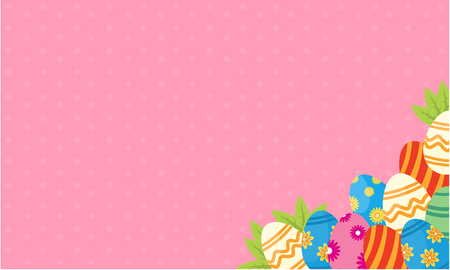 Easter egg greeting card style vectorのイラスト素材